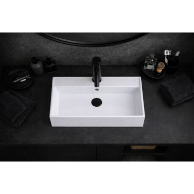 Ruvetti Cameron umywalka 60x35 cm prostokątna nablatowa biała DOL_CAM60