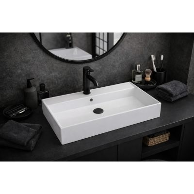 Ruvetti Cameron umywalka 60x35 cm prostokątna nablatowa biała DOL_CAM60