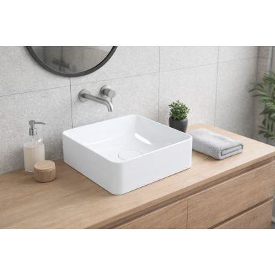 Ruvetti Anda umywalka 39x39 cm kwadratowa nablatowa biała DOL_AN40