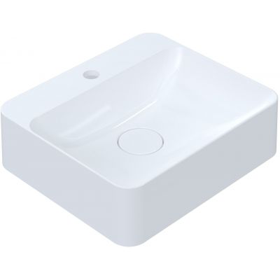 Ruvetti Arona umywalka 45x39 cm prostokątna nablatowa biała DOL_AR4539