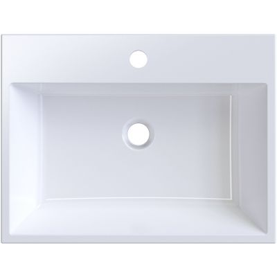 Ruvetti Caroline umywalka 55x42 cm prostokątna nablatowa biała DOL_CA5542