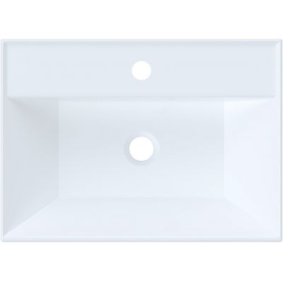 Ruvetti Cameron umywalka 50x35 cm prostokątna nablatowa biała DOL_CAM50