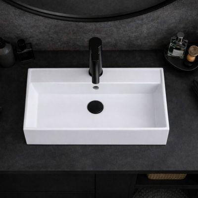 Ruvetti Cameron umywalka 60x35 cm prostokątna nablatowa biała DOL_CAM60