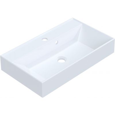 Ruvetti Cameron umywalka 60x35 cm prostokątna nablatowa biała DOL_CAM60