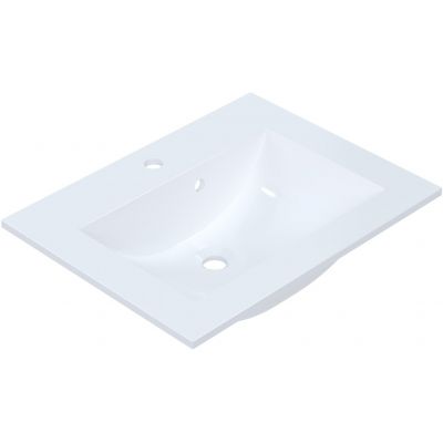 Ruvetti Elif umywalka 61x47 cm prostokątna wpuszczana-nablatowa biała DOL_EL60