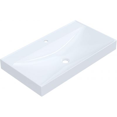 Ruvetti Erna umywalka 80x45 cm prostokątna wpuszczana-nablatowa biała DOL_ER80
