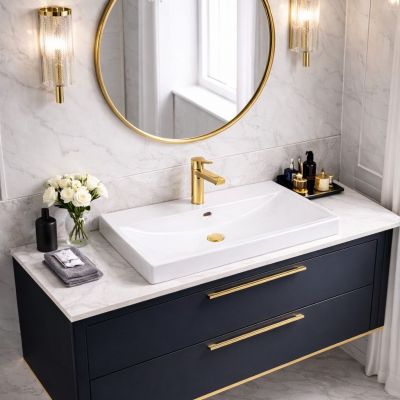 Ruvetti Erna umywalka 80x45 cm prostokątna wpuszczana-nablatowa biała DOL_ER80