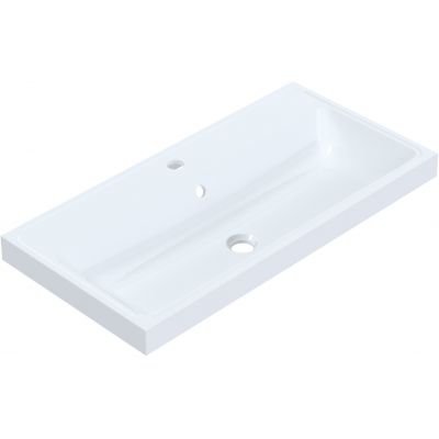 Ruvetti Irmina umywalka 80x40 cm prostokątna wpuszczana biała DOL_IR8040