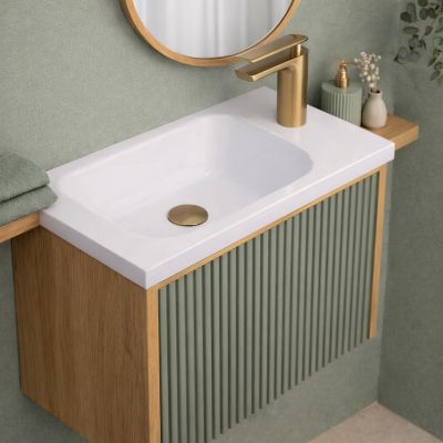 Ruvetti Misti umywalka 40x22 cm prostokątna meblowa biała DOL_MI4022