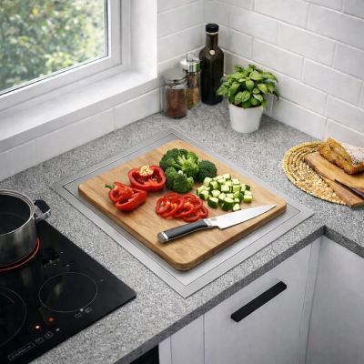 Ruvetti Larso zlewozmywak 50x40 cm stalowy z baterią stal/stal KSLARSO404050BS