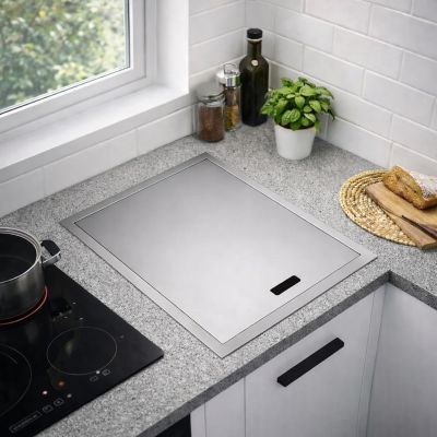 Ruvetti Larso zlewozmywak 50x40 cm stalowy z baterią stal/stal KSLARSO404050BS