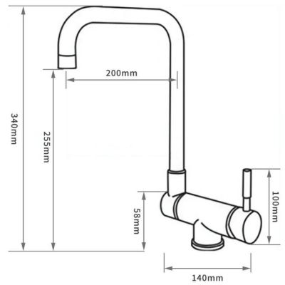Ruvetti Larso zlewozmywak 50x40 cm stalowy z baterią stal/stal KSLARSO404050BS