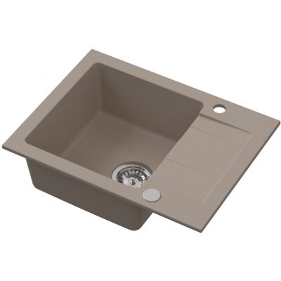 Ruvetti Minimini+ zlewozmywak 58x44 cm z baterią beżowy/stal LP_3200-MM58440BE_W