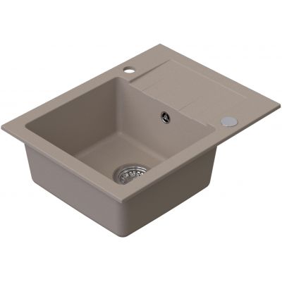 Ruvetti Minimini+ zlewozmywak 58x44 cm z baterią beżowy/stal LP_3200-MM58440BE_W