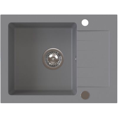 Ruvetti Minimini+ zlewozmywak 58x44 cm z baterią szary/stal LP_3200-MM58440GR_W