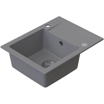 Ruvetti Minimini+ zlewozmywak 58x44 cm z baterią szary/stal LP_3200-MM58440GR_W