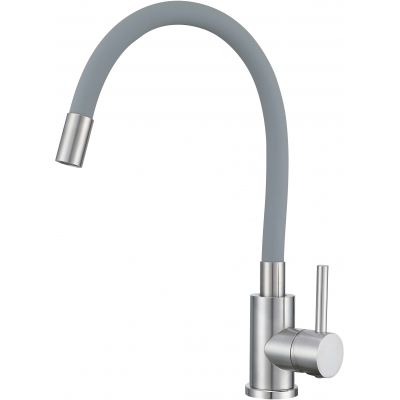 Ruvetti Maxi+ zlewozmywak 79x50 cm z baterią szary/stal LP_3200-MX7950GR_W