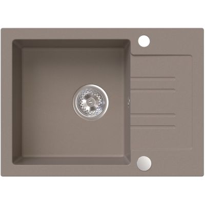 Ruvetti Cooksy Chef zlewozmywak 60x44 cm z baterią beżowy/stal LPCC6244BESE