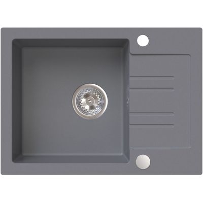 Ruvetti Cooksy Chef zlewozmywak 60x44 cm z baterią szary/stal LP_CC6244GR-SE