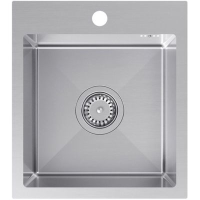 Ruvetti Look zlewozmywak 45x40 cm z baterią stal LPLOOK405200BSF