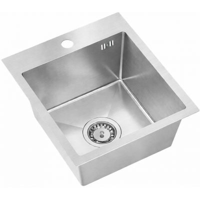 Ruvetti Look zlewozmywak 45x40 cm z baterią stal/czarny LPLOOK405200BSS