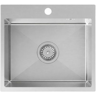 Ruvetti Look zlewozmywak 50x45 cm z baterią stal LPLOOK505200BSF