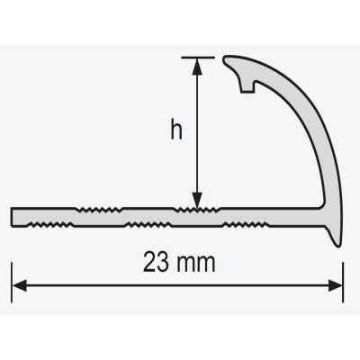 Salag profil zewnętrzny do glazury 7mm/250 cm szary średni 017003
