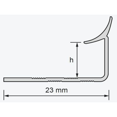 Salag profil wewnętrzny do glazury 7 mm/250 cm szary jasny 027002