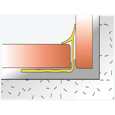 Salag profil wewnętrzny do glazury 7 mm/250 cm szary jasny 027002