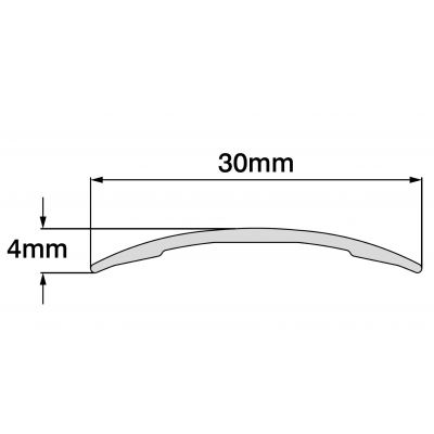 Salag Stratus listwa progowa 30 mm/93 cm srebrny SH30A1