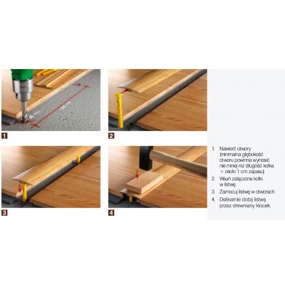 Salag Stratus listwa progowa 93 cm złota SP40A2