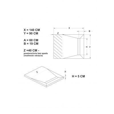 Schedline Esco-Line S4 brodzik podpłytkowy 90 cm chrom 10ST.4S4-90100/OLKB