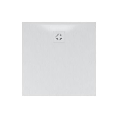 Schedline Magnific White Stone brodzik kwadratowy z maskownicą 80x80 cm biały 3SP.M1K-8080/B/ST-M9/B/ST