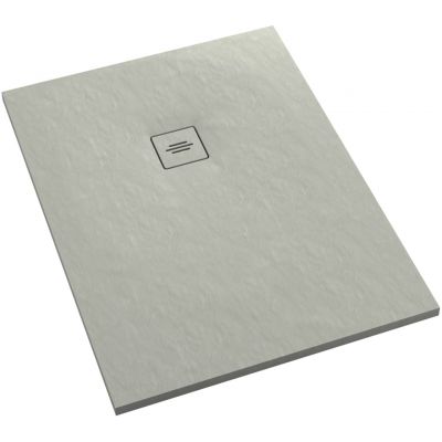 Schedline Protos Cement Stone brodzik prostokątny z maskownicą 100x80 cm cement 3SP.P1P-80100/CT/ST-M1/CT/ST