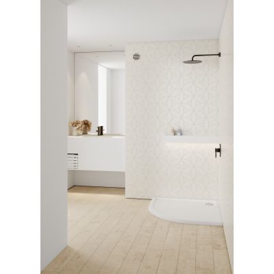 Schedline Sharper brodzik 80x80 cm półokrągły biały 3S.S1O-8080