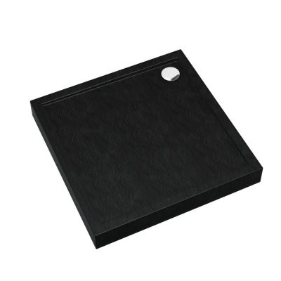 Schedline Cameron Black Stone brodzik 80x80 cm kwadratowy czarny 3ST.C1K-8080/C/ST