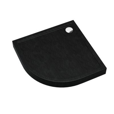 Schedline Cameron Black Stone brodzik 90x90 cm półokrągły czarny 3ST.C1O-9090/C/ST
