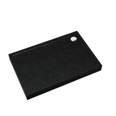 Schedline Cameron Black Stone brodzik 120x80 cm prostokątny czarny 3ST.C1P-80120/C/ST