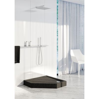 Schedline Cameron Black Stone brodzik 80x80 cm pięciokątny czarny 3ST.C1PK-8080/C/ST