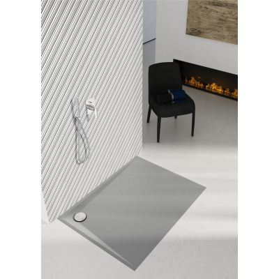 Schedline Libra Cement Stone brodzik prostokątny 100x70 cm cement 3SP.L1P-70100/CT/ST