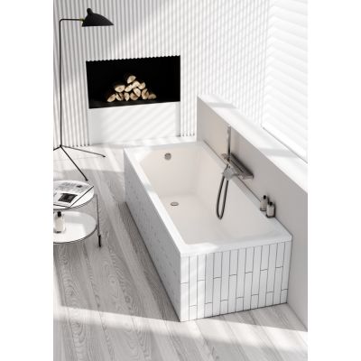 Schedline Milos Set wanna prostokątna 140x70 cm biała 3WSP.M1P-14070