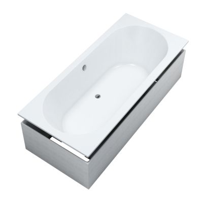 Schedline Celicia White Mat SET wanna z nośnikiem 180x80 cm biała 3WST.CS1P-18080/B/MG