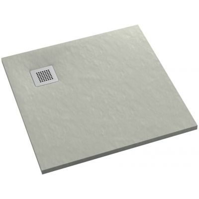 Schedpol Kalait Cement Stone brodzik 100x100 cm kwadratowy Stonicryl cement 3.3102/CT/ST-M2