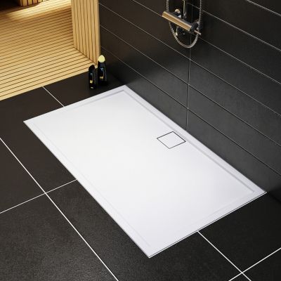 Schedpol Omega brodzik 120x90 cm prostokątny Stonicryl biały gładki 3.0451