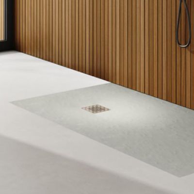 Schedpol Kalait Cement Stone brodzik 100x100 cm kwadratowy Stonicryl cement 3.3102/CT/ST-M2