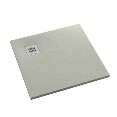 Schedpol Kalait Cement Stone brodzik 90 cm kwadratowy Stonicryl cement 3.3101/CT/ST-M2