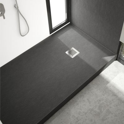 Schedpol New Horizons Black Stone brodzik 130x100 cm prostokątny czarny 3.3326/C/ST-M2