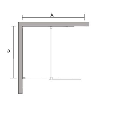 Sea-Horse Creative ścianka prysznicowa walk-in 140 cm czarny mat/szkło przezroczyste BK258T14K