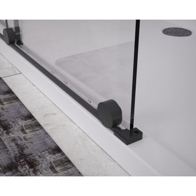 Sea-Horse Creative ścianka prysznicowa walk-in 140 cm czarny mat/szkło przezroczyste BK258T14K