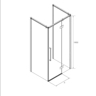 Sea-Horse Creative kabina prysznicowa 100x90 cm prostokątna czarny mat/szkło przezroczyste BKP248T09/10XKP